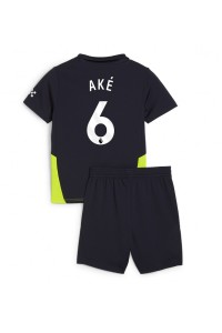 Manchester City Nathan Ake #6 Babytruitje Uit tenue Kind 2024-25 Korte Mouw (+ Korte broeken)